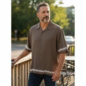 CLOTHING New Brown Men's Shirt Siz XXL